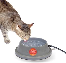 Thermal-Bowl Heated Water Bowl for Cats & Dogs Outside Automatic No Freeze 