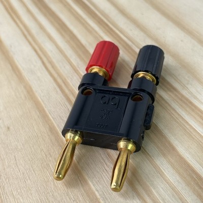 Vintage AudioQuest Spade Female to Banana Connector Converter Adapt ~MADE IN USA