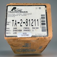 NOS Acme Industrial Control Transformer 100VA TA-2-81211 Tested 240/480 1 Phase