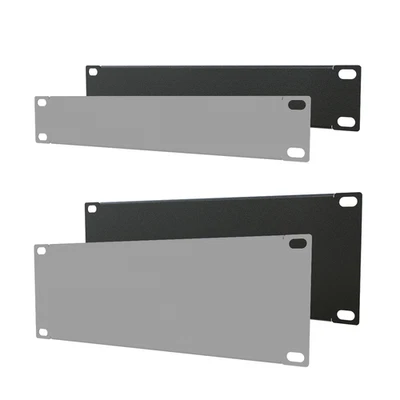 Panneau Obturateur Rack 10" 1-2U Noir Gris pour Baie Serveur - Photo 1/2