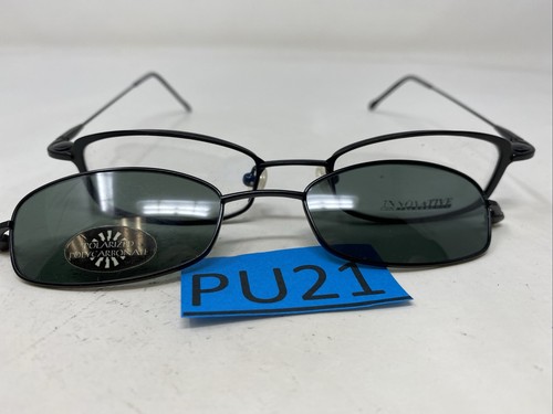 Innovador marco de gafas de metal negro IMF-369 BLK 47-19-140 con clip PU21 - Imagen 10 de 10