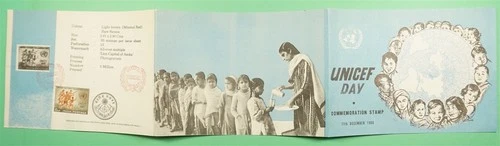 DR WHO 1960 INDIA FDC UNICEF FOLDER R05363
