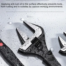 6"/8"10"/12"Adjustable Crescent Wrench Crescent Shape Stainless Steel Wrenches 