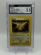 Pokémon TCG Zapdos 1999 Base Set 16/102 Holo CGC 5.5 on eBay