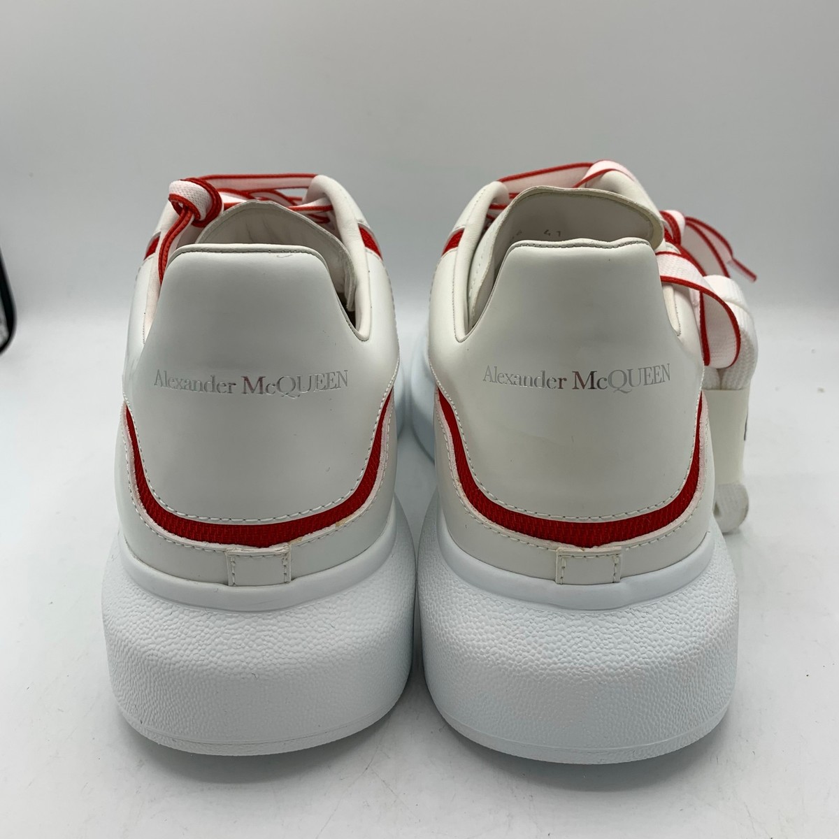 Size 8 - Alexander McQueen Oversized Sneaker New Tech Calf - White