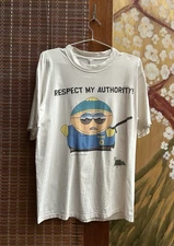 1999 South Park Cartman Respect My Authority Tee Size M