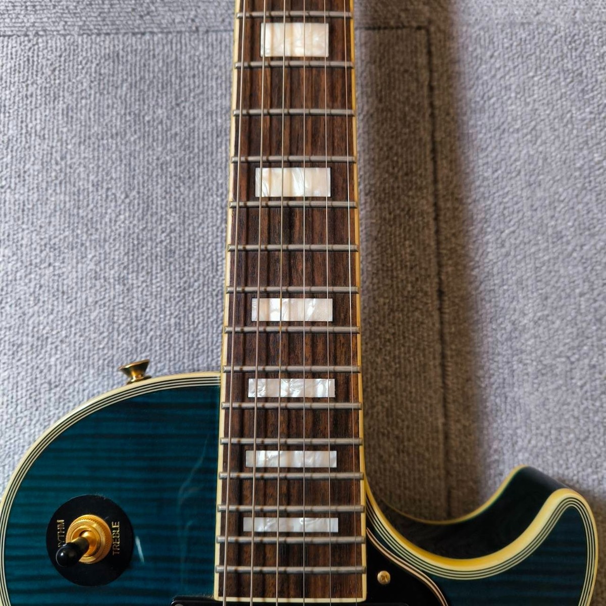 Burny by Fernandes Electric Guitar Les Paul Custom Type RLC-55