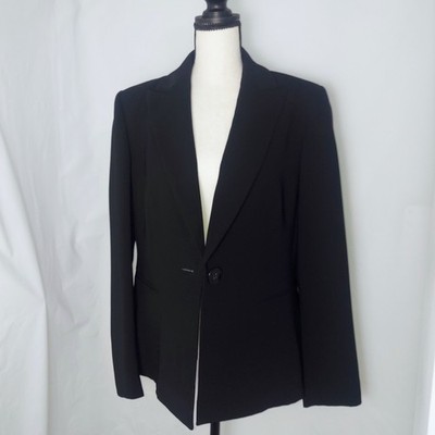 Kasper  2 Piece Pant Suit Size 12 Women Black Formal Stylish Pre Owned