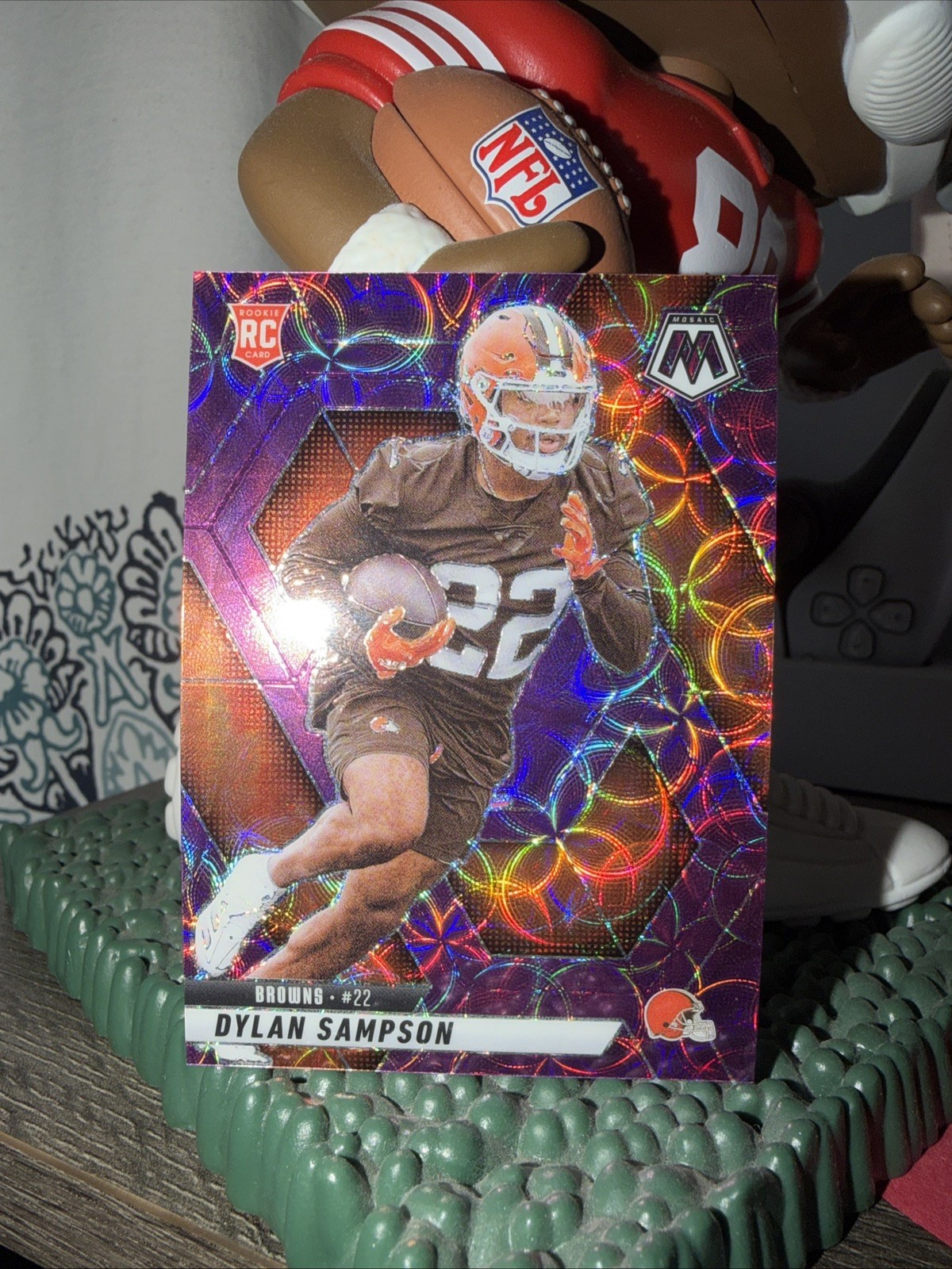 Dylan Sampson Rookie Reactive Purple Prizm 2025 Panini Mosaic - #355 Browns