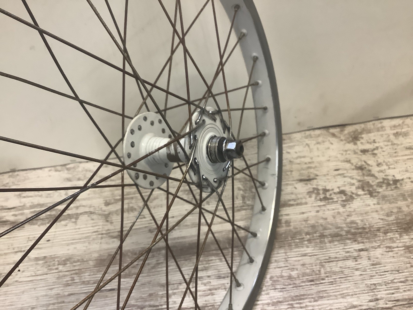 Old School Bmx Gt Super lace Wheelset Ukai Hoops Original Paint,Decals 36 Spoke