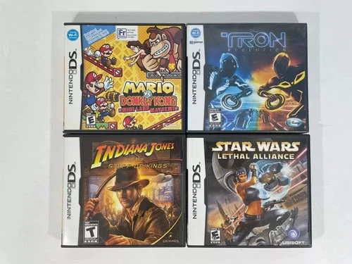 NINTENDO DS GAMES | MARIO VS DONKEY KONG; TRON (NEW); INDIANA JONES; STAR WARS