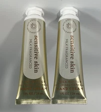 Bath & Body Works Sensitive Skin MILK Fragranced Hand Cream 2Pc Set NEW