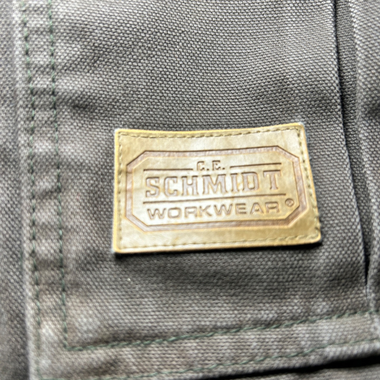 CE Schmidt Coat Mens Medium Brown Lined Canvas Barn Chore Jacket Workwear Hooded