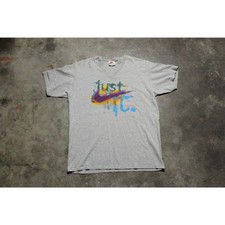Vintage 90's USA-Made Nike Just Do It Heather Gray T-Shirt - Large
