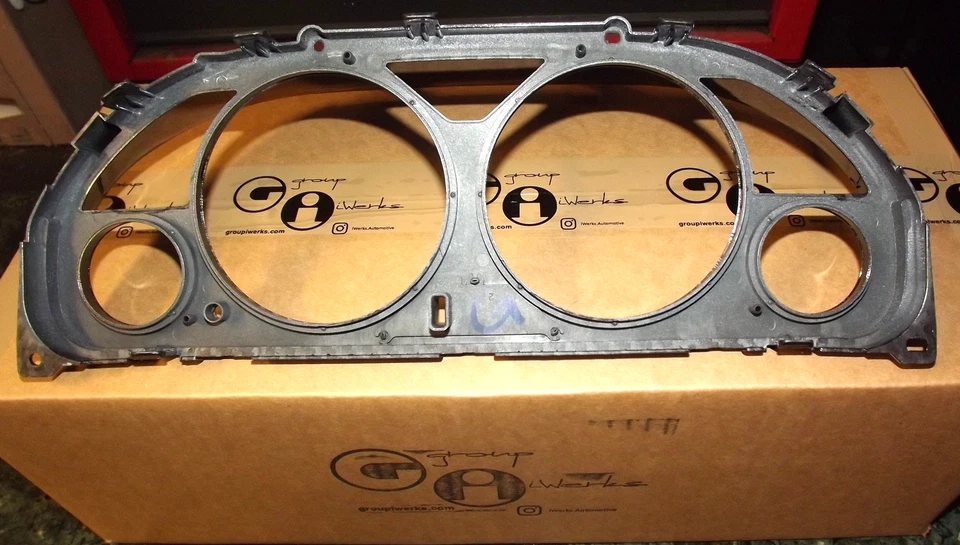 OEM+ 97-01 Honda Prelude faux carbon fiber gauge cluster meter visor assembly GV - Image 2 of 4