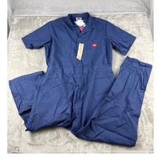 Dickies Short Sleeve Coverall Navy Blue Mens 48 RG Workwear Jumpsuit 3399NV NEW