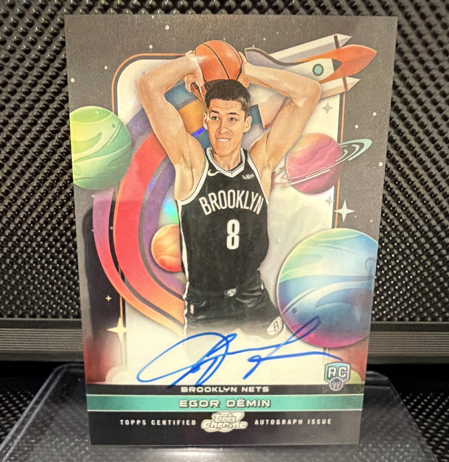 Topps 2025-26 Cosmic Chrome Egor Demin Nets RC Auto First Flight Sig #FF-ED
