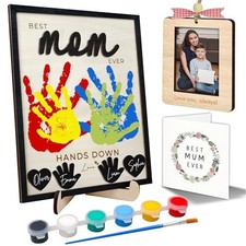 10" Hands Down Best Mom Ever DIY Handprint Kit 10L" x 8W" DIY Handprint Mom 1