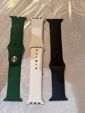 3-Pack Silicone Sport Bands Apple Watch 42/44/45/46/49mm - Green White Black New