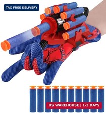 Spider Web Shooters with Gloves, Wrist Launcher Toy Set, Superhero Role Play Toy