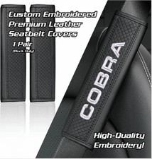 Mustang Cobra - 2pc Made-to-order Premium Leather Seat Belt Pad Cover