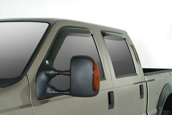 For Ford F-250 Super Duty 99-16 In-Channel Smoke Front & Rear Window Deflectors - Изображение 2 из 4