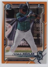 2021 Bowman Chrome Prospects Orange Refractor 3/25 Starlin Aguilar #BCP-249 16tx