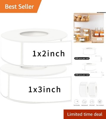 Versatile Removable Quick-Drying Labels - 2 Sizes, Waterproof Multi-Purpose Pack