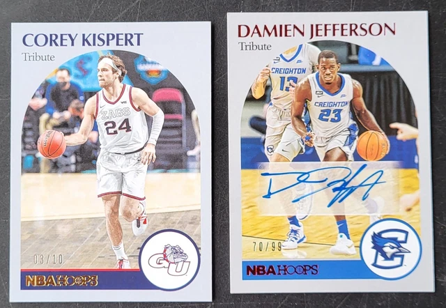 (2) 2021 Panini Hopps Chronicles Corey Kispert /10 & Damien Jefferson