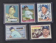 1996 Topps Baseball Mickey Mantle Commemorative Set Of 5 Baseball Cards