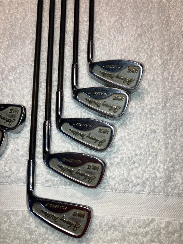 Slazenger Johnny Miller Mk II Irons 3-9 Sw Pw Reg Graphite Shaft Need Grips - Image 3 of 4