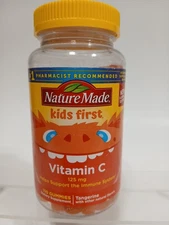 Nature Made Kids First Vitamin C Gummies Orange Flavor 125mg 110ct Exp 2/26