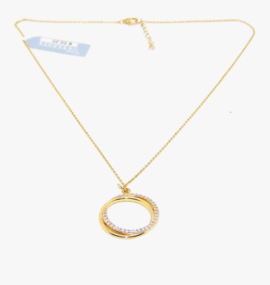 Celesta Halskette Collier Damen 925 Silber Zirkonia vergoldet 42cm UVP 69  (27)