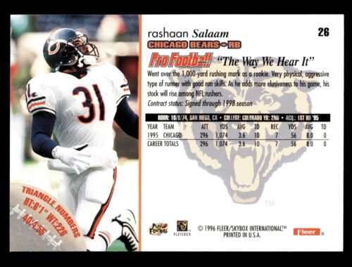 Fleer #26 Rashaan Salaam 1996 - Imagen 2 de 2