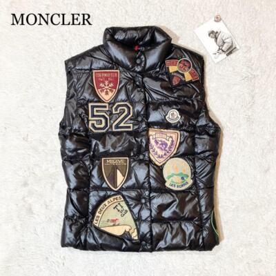 Moncler K2 Special Patch Down Vest Shiny Black Women's Size Moncler K2 Special Patch Down Vest Shiny Black Women's Size