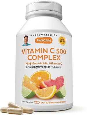 Vitamin C 500 Complex, Non-Acidic + Citrus Bioflavonoids for Immune System 180ct