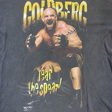 Vintage 1998 GOLDBERG FEAR THE SPEAR Black World Championship Wrestling T-Shirt