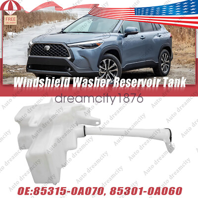 Windshield Washer Reservoir Tank W/Pipe&Pump Fits Toyota Corolla Cross 2022-2024