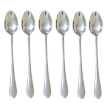 6 Long Handle Teaspoons Tea Spoon Stainless Steel Coffee Latte Icecream spoon