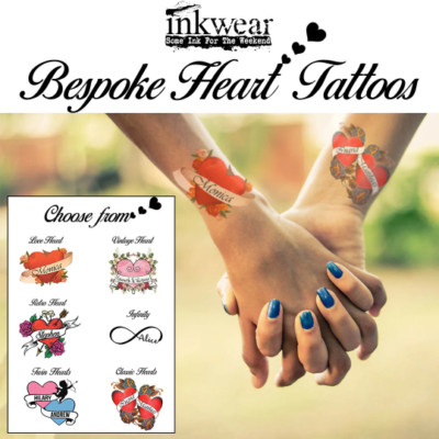 Eine lustige und einzigartige romantische Überraschung! 4 x 2,5 Temp Tattoo von Inkwear SCHNELLE Lieferung