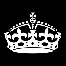 York Rite Crown Masonic Vinyl Decal - White 6 Inch