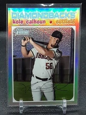 KOLE CALHOUN 2020 TOPPS HERITAGE CHROME REFRACTOR #275/571 DIAMONDBACKS