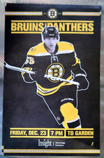 Vtg BOSTON BRUINS vs Florida Panthers POSTER 12/23/2011 - JOHNNY BOYCHUK