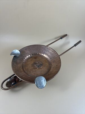 Vintage Republica de Chile Coin Ashtray Copper Wheelbarrow, Silver Coins