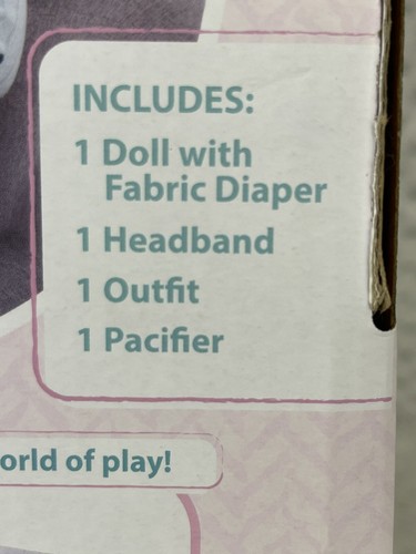 NIB Perfectly Cute My Sweet Baby Pink Dress Brunette Baby Doll with Brown Eyes - Picture 14 of 16