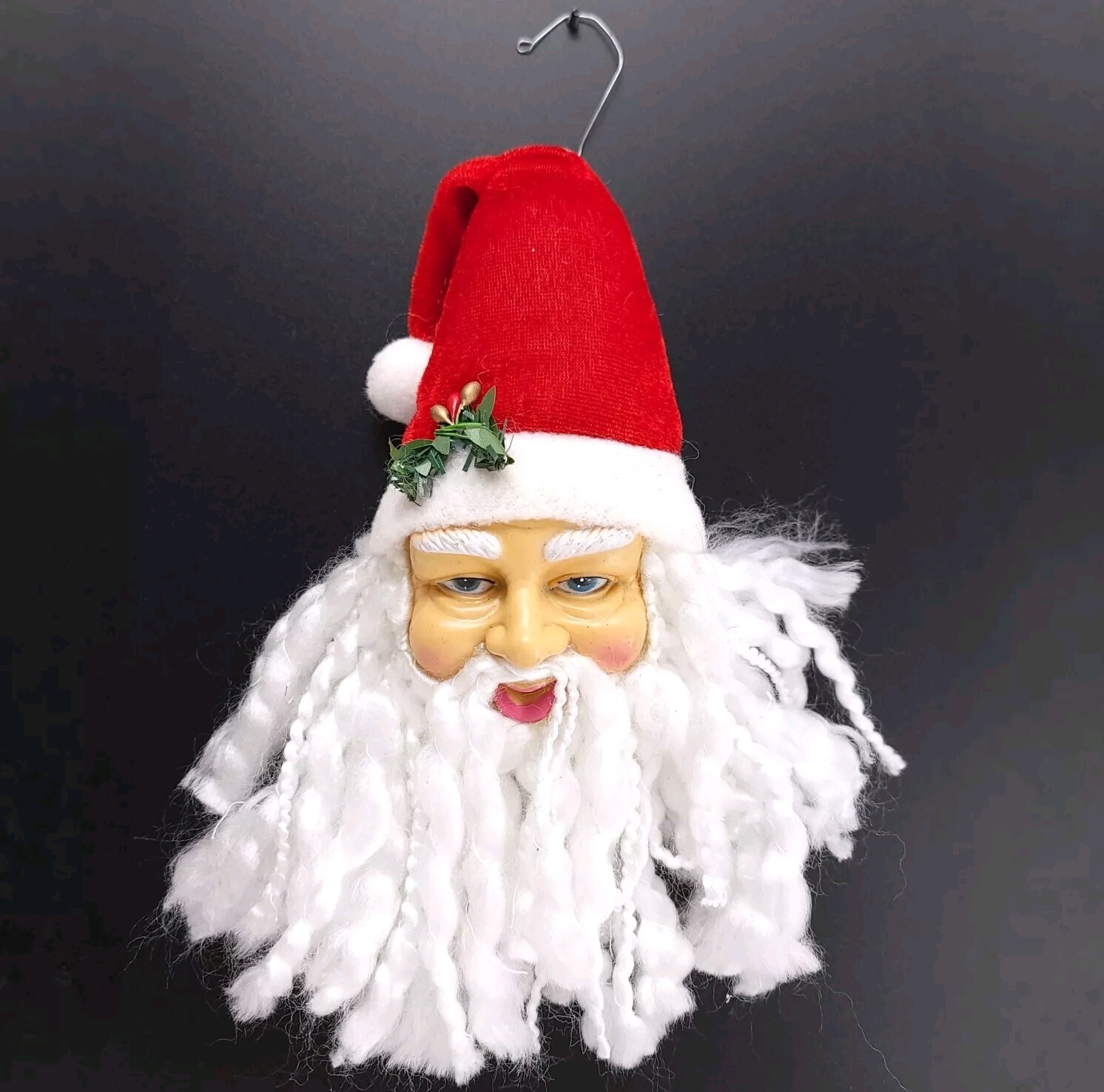 Christmas Santa Clause Head Ornament Beard Tree Xmas Holiday Decoration St. Nick