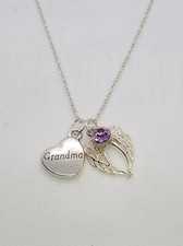 Memorial necklace for loss of Grandma - Funeral Sympathy Grief Cremation Gift