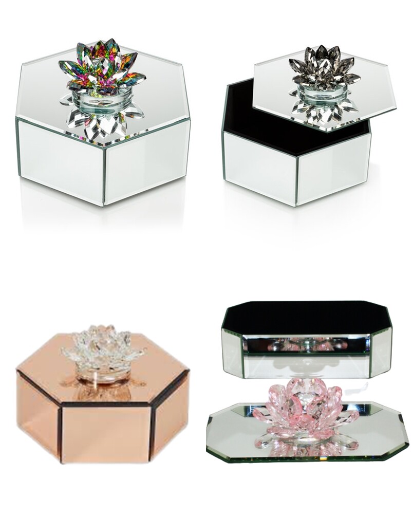 Retro Sarg-Schmuckkästchen Aus Glas - Gotische Aufbewahrung 18x9x6cm