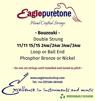 Eagle-Puretone Bouzouki Double Saitensatz 11/11, 15/15, 24w/24w, 34w/34w