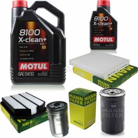 MANN-FILTER Inspektionspaket 6L Motul 5W-30 8100 X-Clean+ FüR Kia Magentis 2.0
